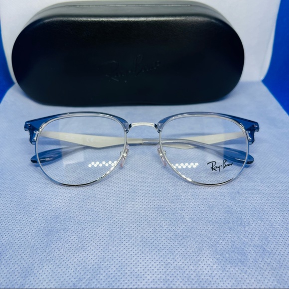 Rayban Reading Glasses Model RB5396 3084 Color: Silver / Blue  51mm/19 with case - Picture 5 of 6